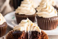 Guinness Cupcakes with Baileys Irish Cream Frosting