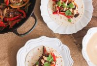 Portobello Mushroom Fajitas with Smoky Chipotle Cashew Cream