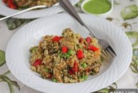 Peruvian Green Chicken with Rice and Quinoa (Arroz con Pollo Verde)