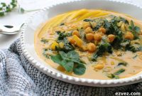 Creamy Pumpkin, Kale & Chickpea Curry with Warm Spices
