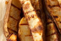 Crispy Grilled Russet Potato Wedges with Garlic Herb Seasoning