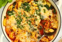 10-Minute Baked Tortellini Lasagna Casserole