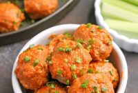 Spicy Buffalo Chicken Meatballs Recipe for Game Day and Snacks