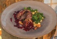 Roasted Grouse with Black Figs and Boozy Elderberries