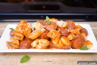 Creamy Tortellini and Sausage on the Blackstone Grill