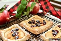 Festive Apple Pie Puff Pastry Squares for Christmas Dessert