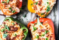 Turkey-Stuffed Bell Peppers with Savory Rice Filling