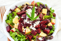 Beet and Walnut Salad with Cannabis Leaf Dressing