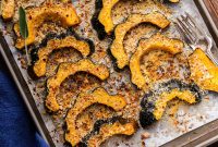 Parmesan-Roasted Acorn Squash with Crispy Herb Crust