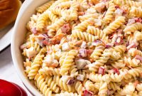 Creamy Italian Pasta Salad with Tangy Dressing and Herbs
