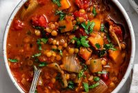 Hearty Spicy Lentil Soup Recipe with Warm Moroccan Flavors