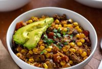 Slow-Cooker Mexican Casserole with Cheesy Chicken and Corn