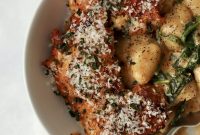 Creamy Chicken Gnocchi with Spinach and Parmesan