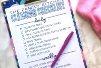 Printable Kitchen Cleaning Checklist to Get Your Family Helping Out