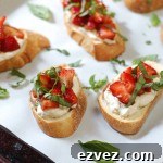 Vegan strawberry bruschetta