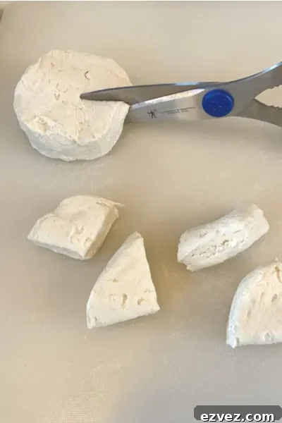 3-Ingredient Soft Pretzel Bites Recipe 4 cutting biscuits
