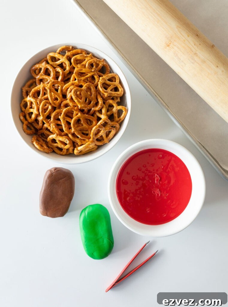 pretzels being decorated