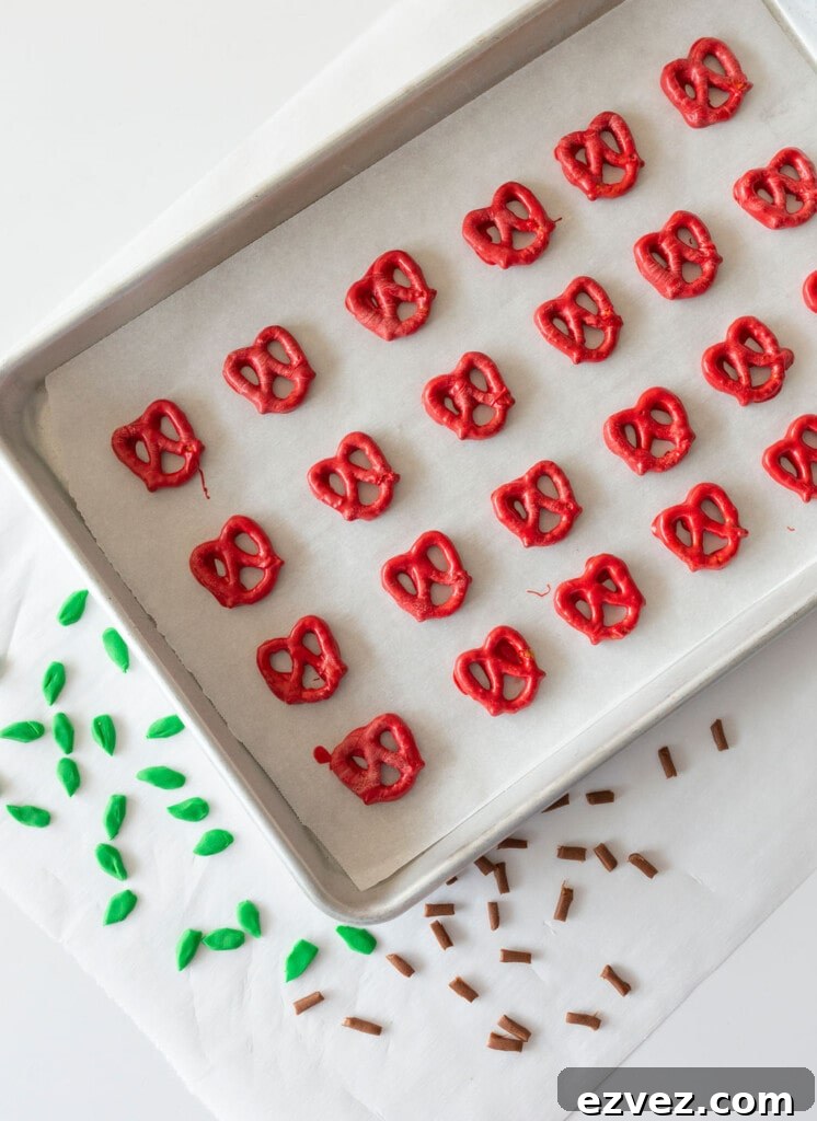 melted red candy melts