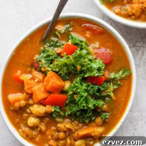 Instant Pot Soup in a bowl with toppings