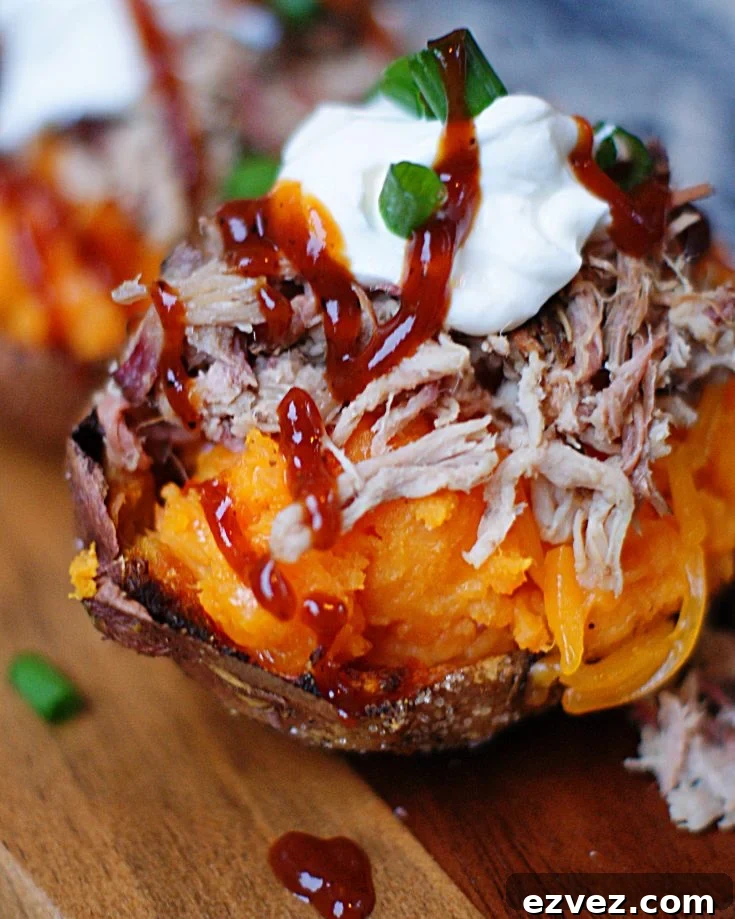 Loaded Sweet Potato Skins Up Close