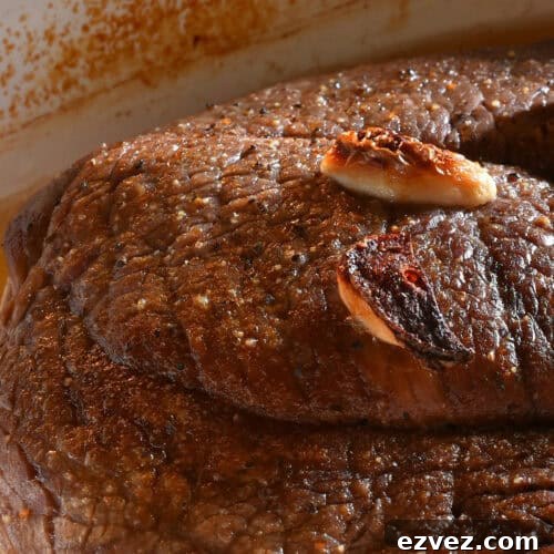 cooked pot roast in dutch oven