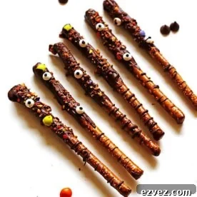 Chocolate covered pretzel rods