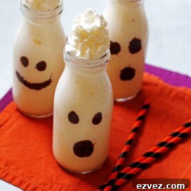 Halloween ghost milkshakes