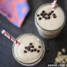 Peanut butter chocolate oat smoothie