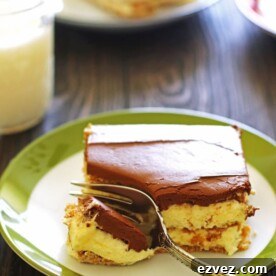 Eclair cake slice