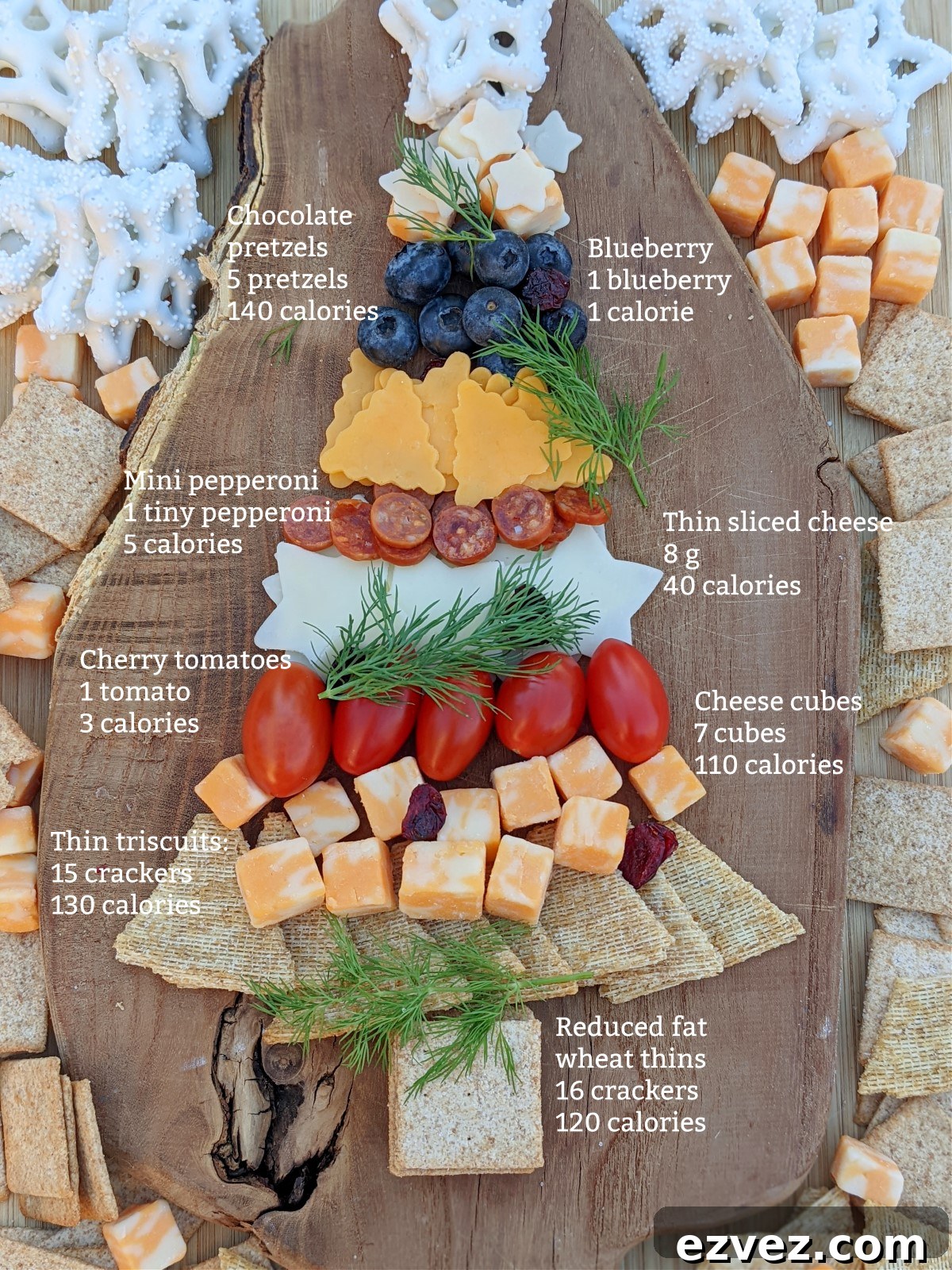 christmas chacuterie board calories