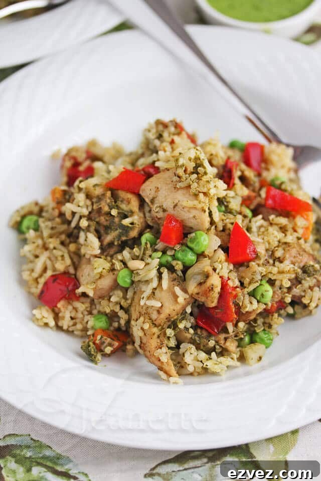 Peruvian Green Chicken with Rice and Quinoa © Jeanette's Healthy Living