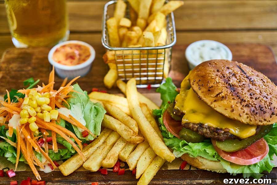 gluten-free chain restaurants, fast food burgers, fries