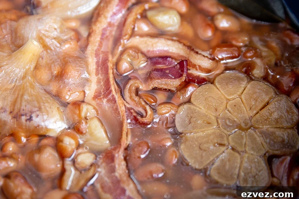 Close up of pinto beans in an Instant Pot.
