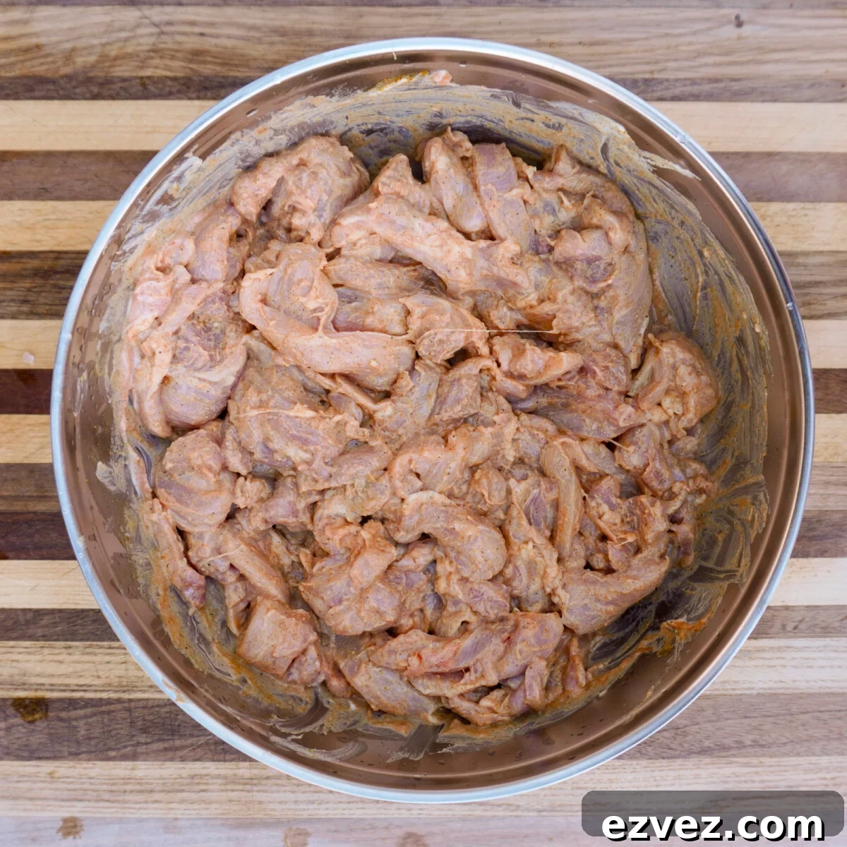 Authentic Grilled Chicken Shawarma Recipe for Flavorful Meals 5 chicken strips in a yogurt based shawarma marinade.