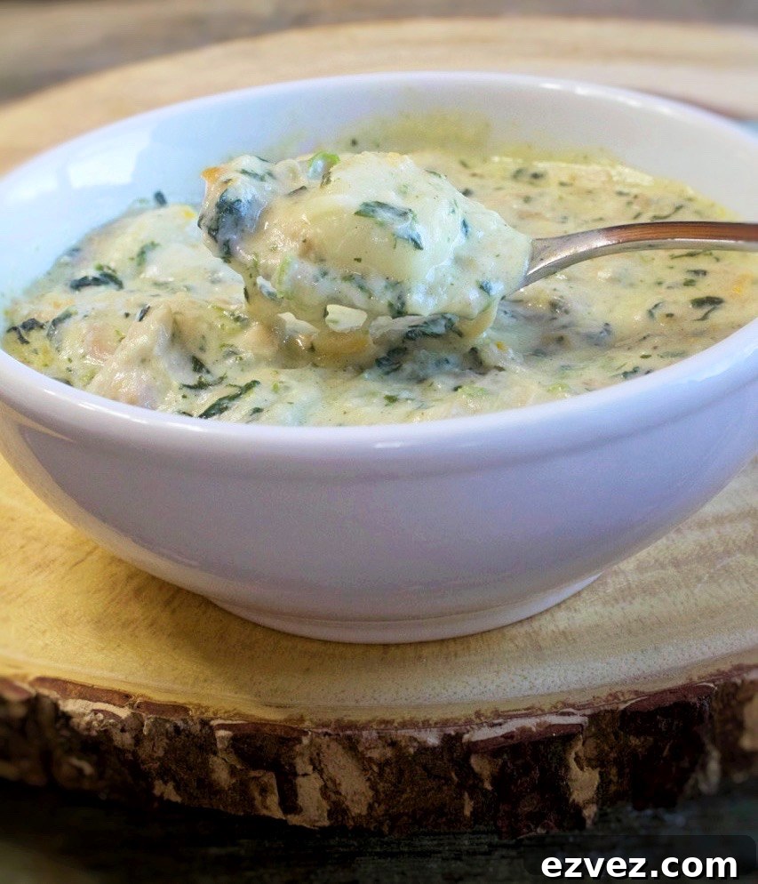 Creamy soup in a pot