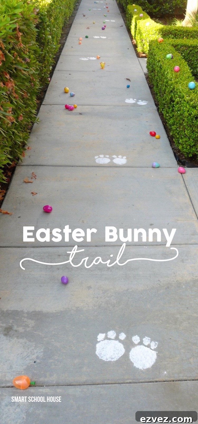 Easter Bunny Trail - using flour and an aluminum pan!