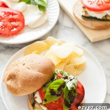 Grilled Zucchini Caprese Sandwich from thelittlekitchen.net