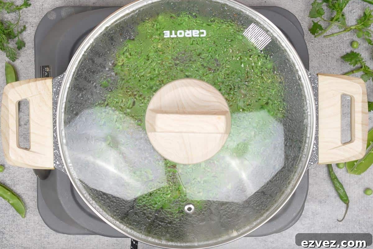 Pan covered with a lid.