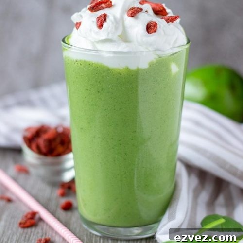 Matcha Smoothie with matcha green tea avocado and spinach