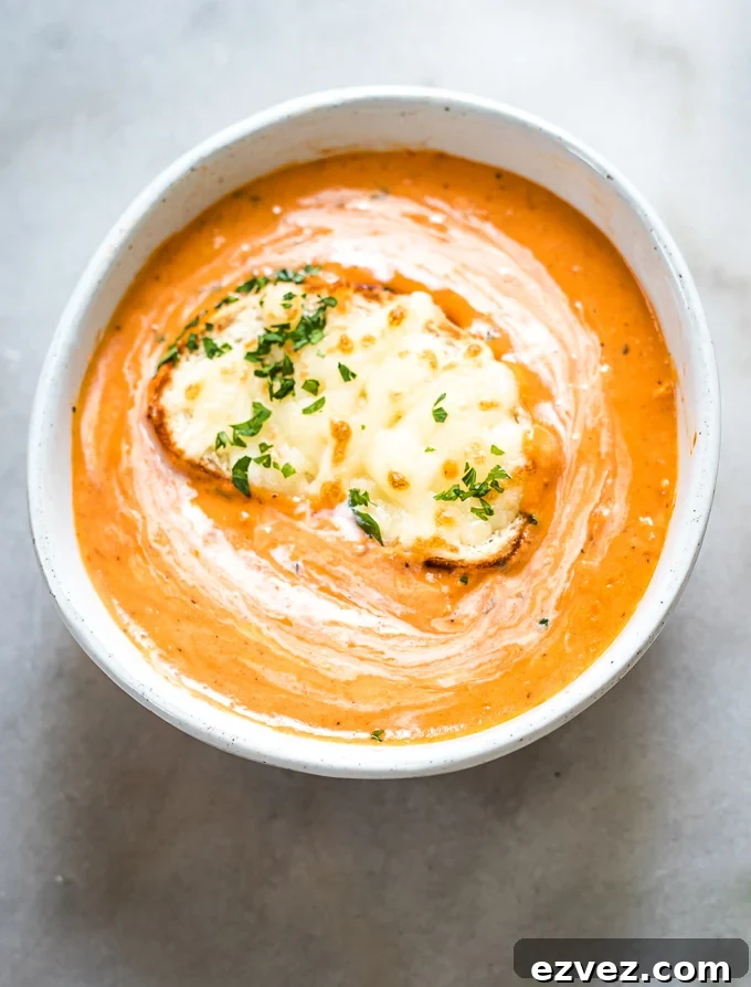 a bowl of tomato bisque