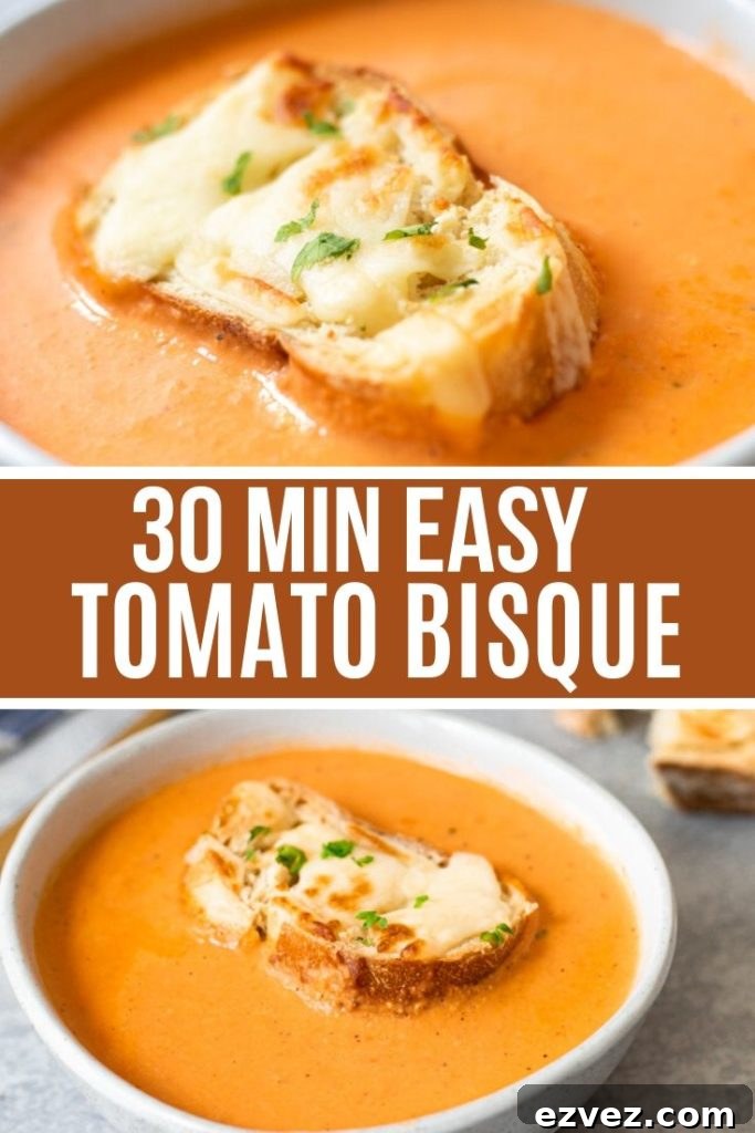 Tomato bisque pinterest pin