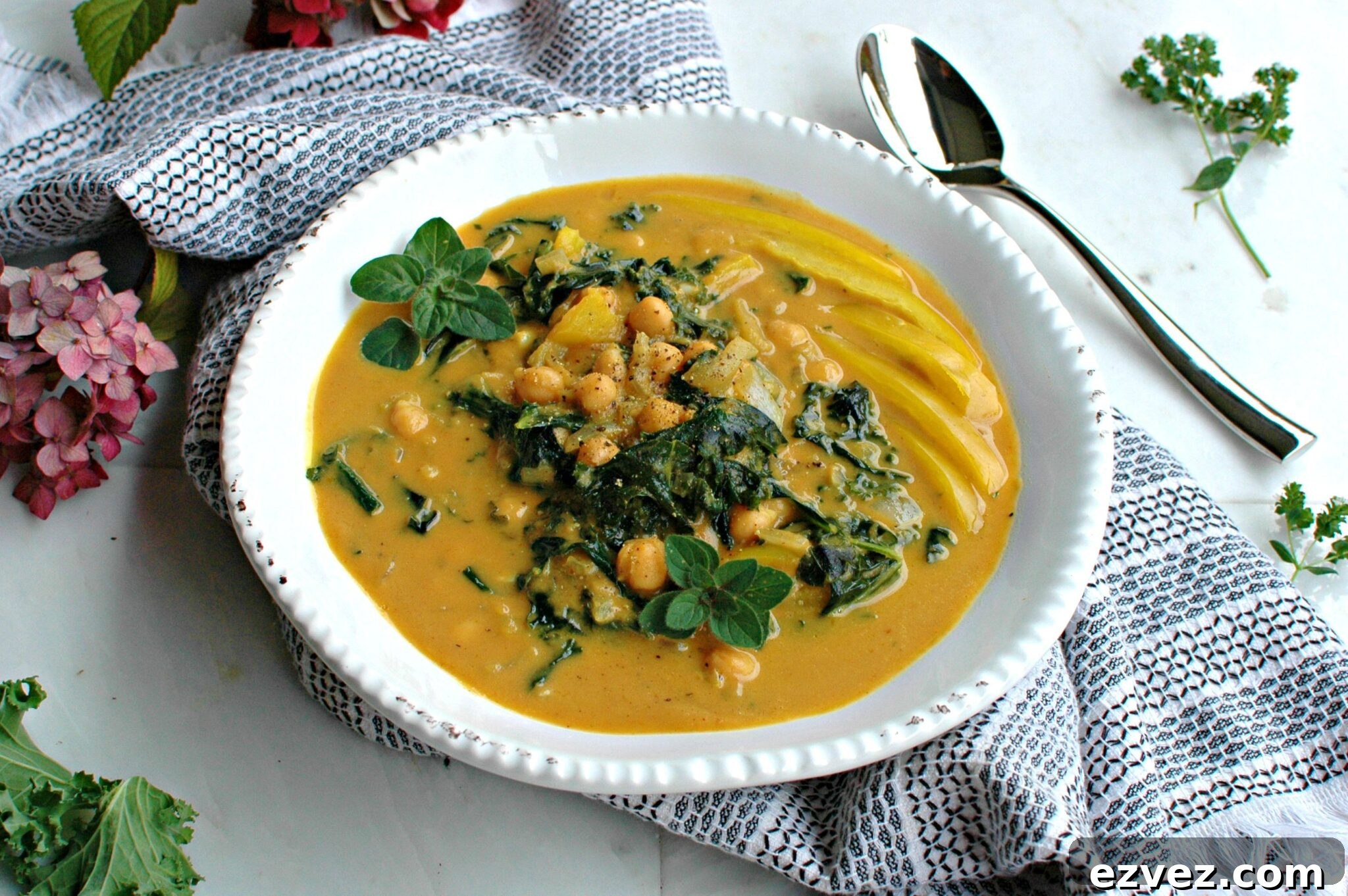 Pumpkin, Kale, and Chickpea Curry