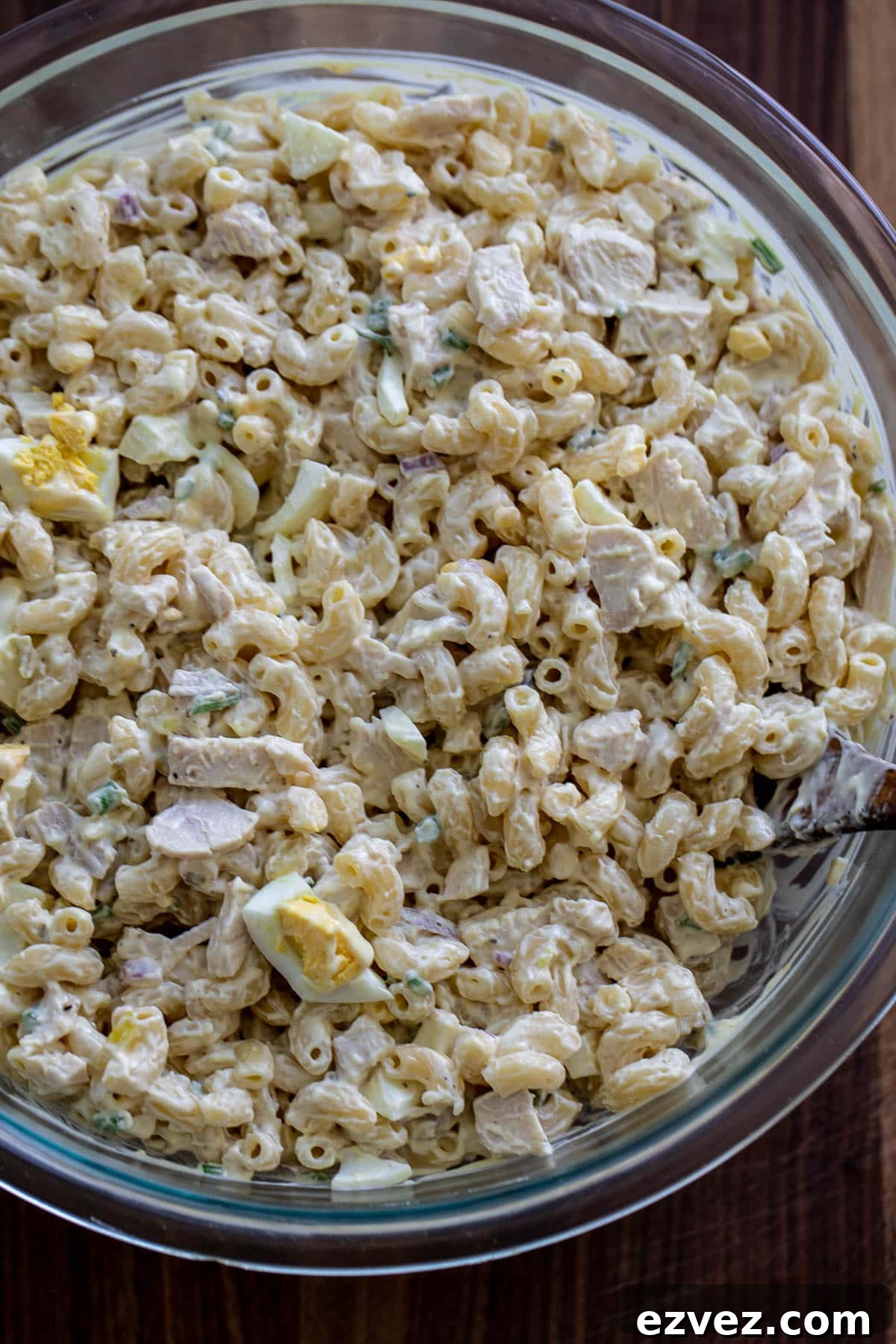 Creamy Chicken Macaroni Salad with Tangy Herb Dressing 8 Mixed creamy macaroni salad