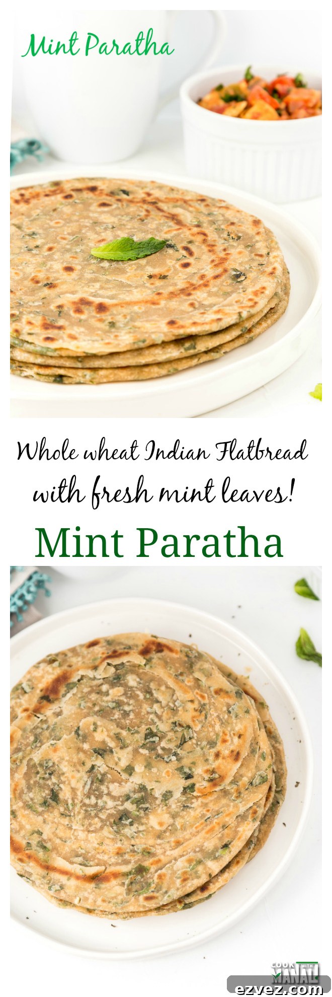 Refreshingly Flavored Mint Paratha Recipe — Soft & Aromatic 12 Mint Paratha Collage