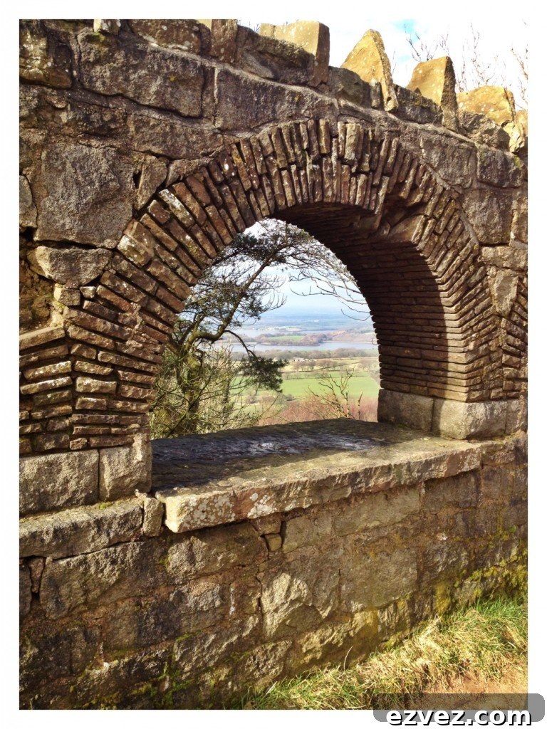 View of Rivington Pike and surrounding Lancashire countryside
