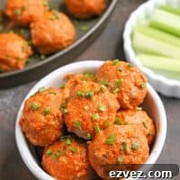 Buffalo meatballs with ranch