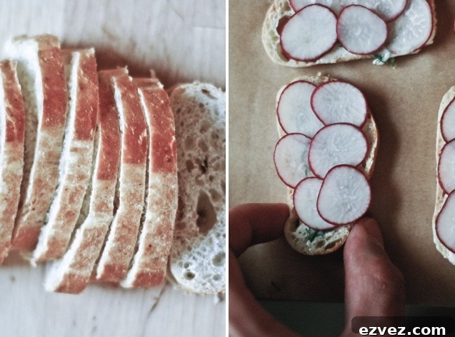 French Radish-Dill Tea Sandwiches Recipe| sophisticatedgourmet.com