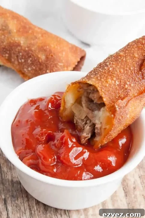 Philly Cheesesteak Egg Rolls: Crispy Steak and Cheese Appetizers 8 cheesesteak-eggrolls-08