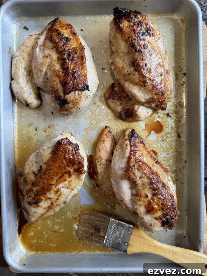Juicy roasted chicken breasts with crispy skin, cooked to perfection. Ideal for healthy, flavorful family dinners or meal prep.
