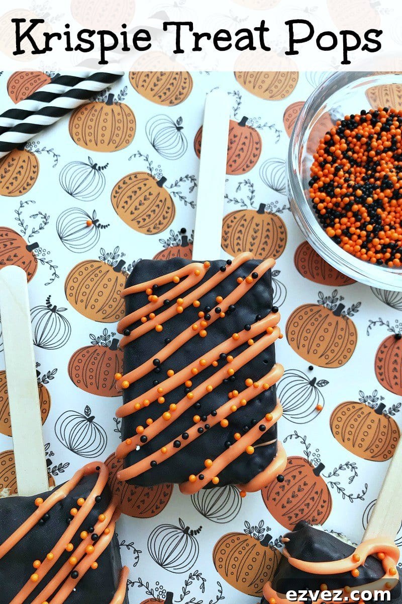 text pin halloween krispie treat pops
